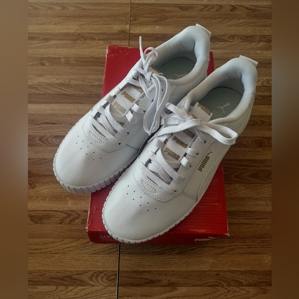 Women's Puma Carina 2.0 Tape 'White' 385850-01 Size 11 Sneakers